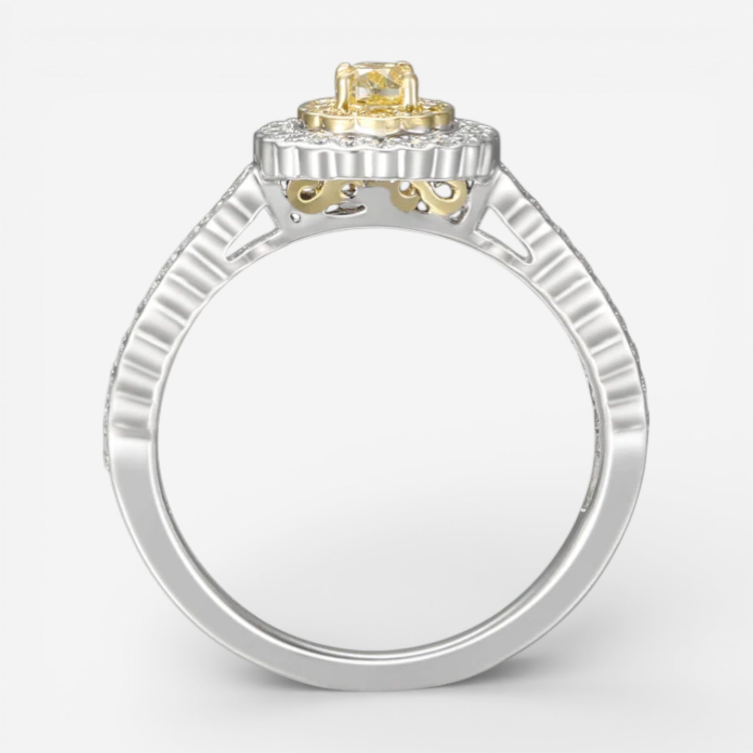 Gregg Ruth 18K Yellow Gold Diamond Engagement Ring Sz. 6.75 59367 - THE SOLIST