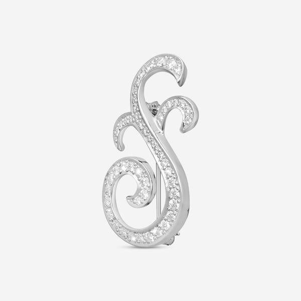 Suna Platinum Diamond Paisley Pin P7327P