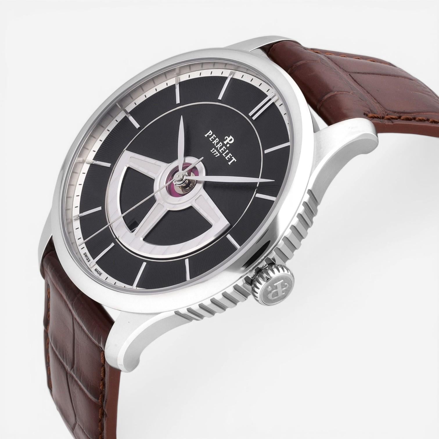 Perrelet First Class Double Rotor Stainless Steel Automatic Men's Watch A1090/2A