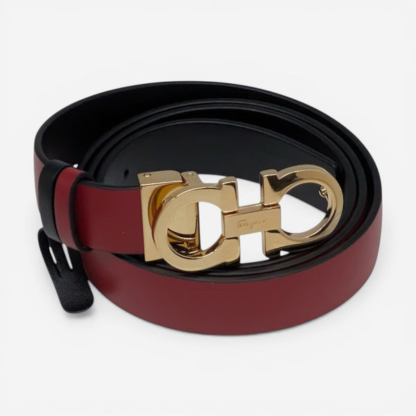 Salvatore Ferragamo 564327 Double Gancini Reversible Belt Size 100 MSRP $550 - THE SOLIST