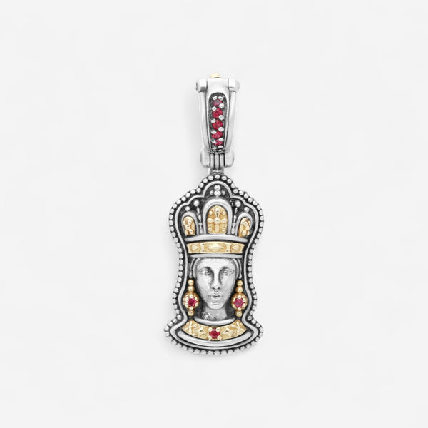 Konstantino Dome Sterling Silver & 18K Yellow Gold Corundum Pendant MEKJ739-538