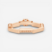 Gucci 18kt Rose Gold & Diamond Ring YBC7449710010 MSRP $3,450 - THE SOLIST