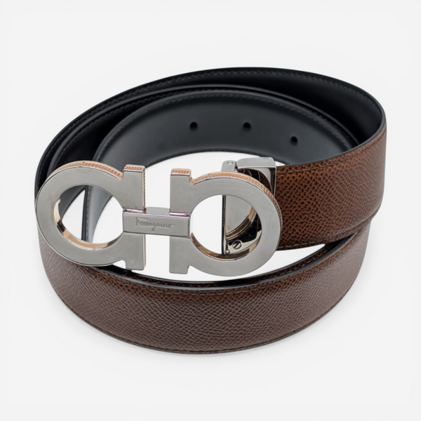 Salvatore Ferragamo 725452 Men's Reversible & Adjustable Gancini Size 105 MSRP $550 - THE SOLIST