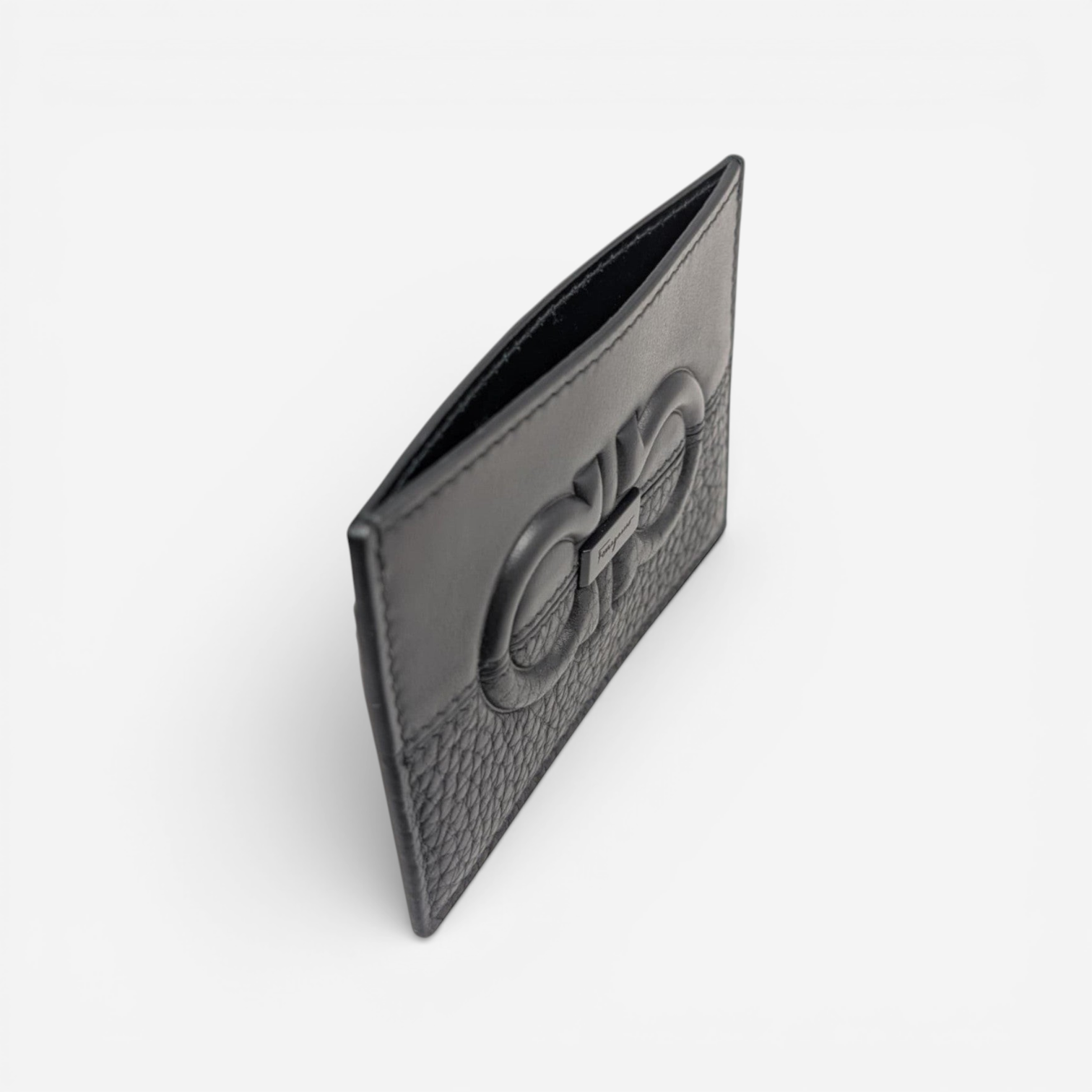 Salvatore Ferragamo Gancini Men's 724056 Black Card Holder MSRP $295 - THE SOLIST