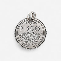 Konstantino Zodiac Pisces Sterling Silver & 18K Yellow Gold Diamond Carved Pendant MEKJ626-109 - THE SOLIST