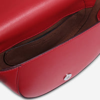 Stella McCartney Women's Red Logo Flap Shoulder Bag 700083-W8542-6506
