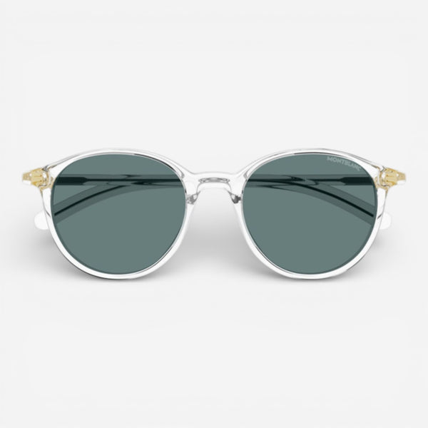 Montblanc Women Sunglasses Clear Green Round MB0326SA 004 NEW AUTHENTIC Montblanc Crystal Sunglasses - MB0326SA-004 - Jones and Kent main image 2
