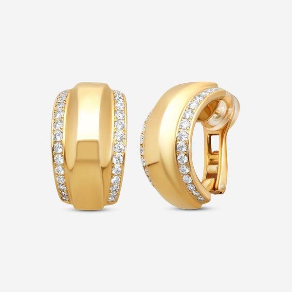 Chopard La Strada 18K Yellow Gold Diamond Clip Earrings 849402-0001