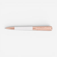S.T. Dupont Liberté White Lacquer & Rose Gold Ballpoint Pen DP465398 - THE SOLIST