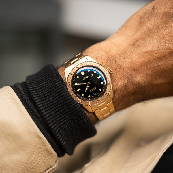 Oris Divers Sixty-Five Date Bronze Automatic Men's Watch 01-733-7771-3154