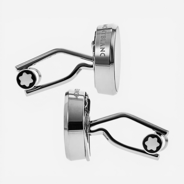 Montblanc 114784 Round Black Onyx Cufflinks MSRP $490 - THE SOLIST