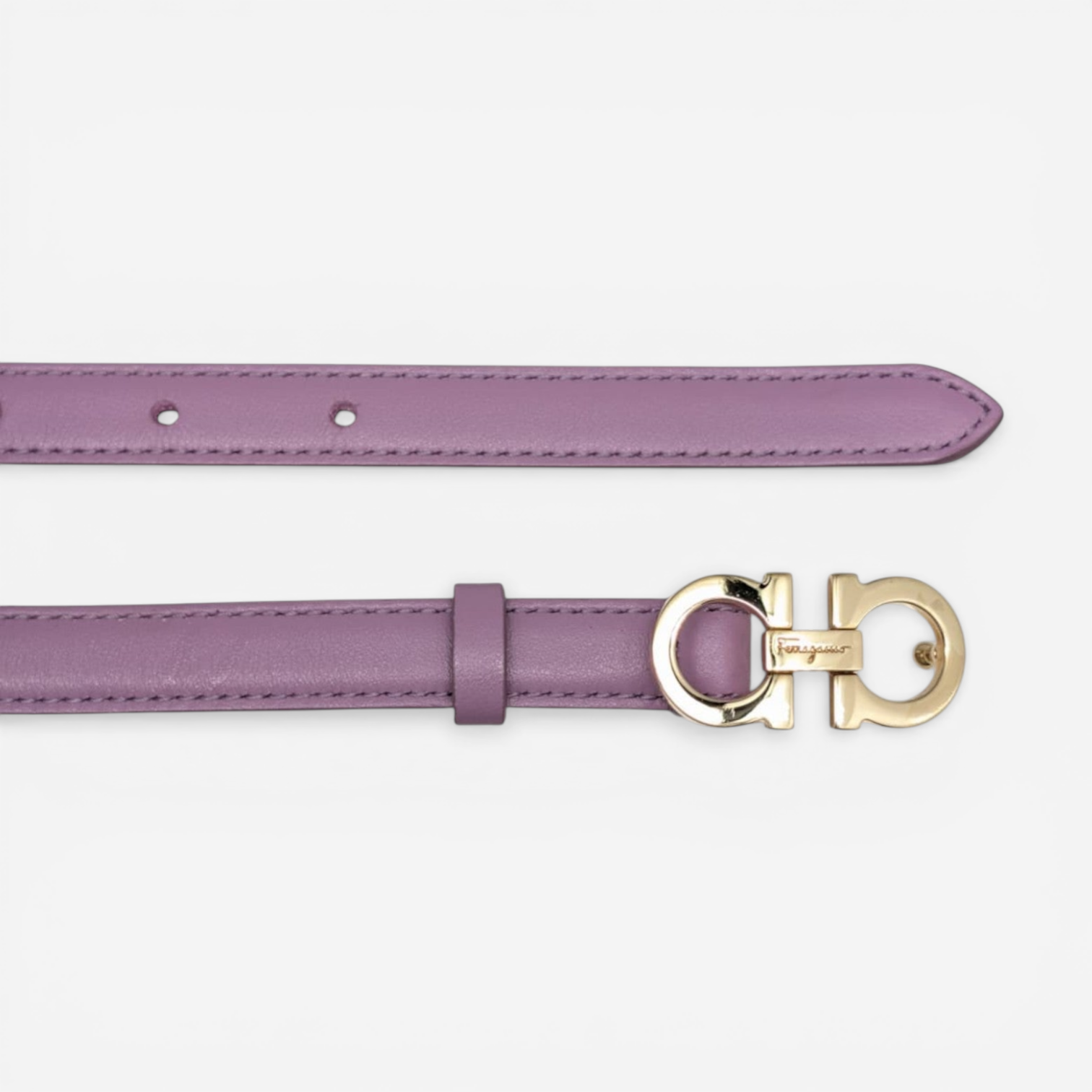 Salvatore Ferragamo Gancini Women's 23B224 Thin Voilet Belt Size 85 $430 - THE SOLIST