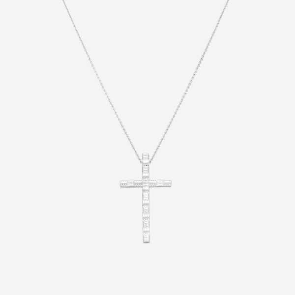 Roberto Coin Appassionata 18K White Gold Cross Necklace 777100AWCH00