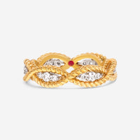Roberto Coin 18K Yellow Gold New Barocco Diamond Band Ring 7771066AJ70X