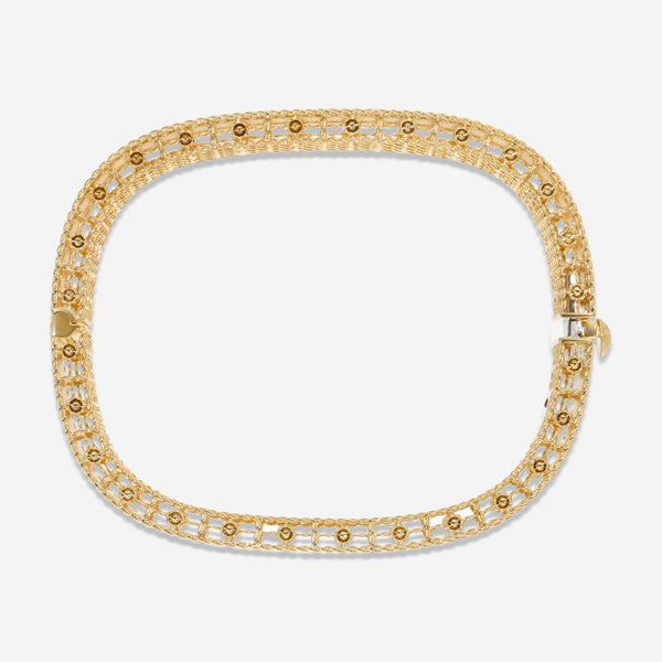 Roberto Coin Princess 18K Yellow Gold Diamond Bangle Bracelet 7771206AYBAX