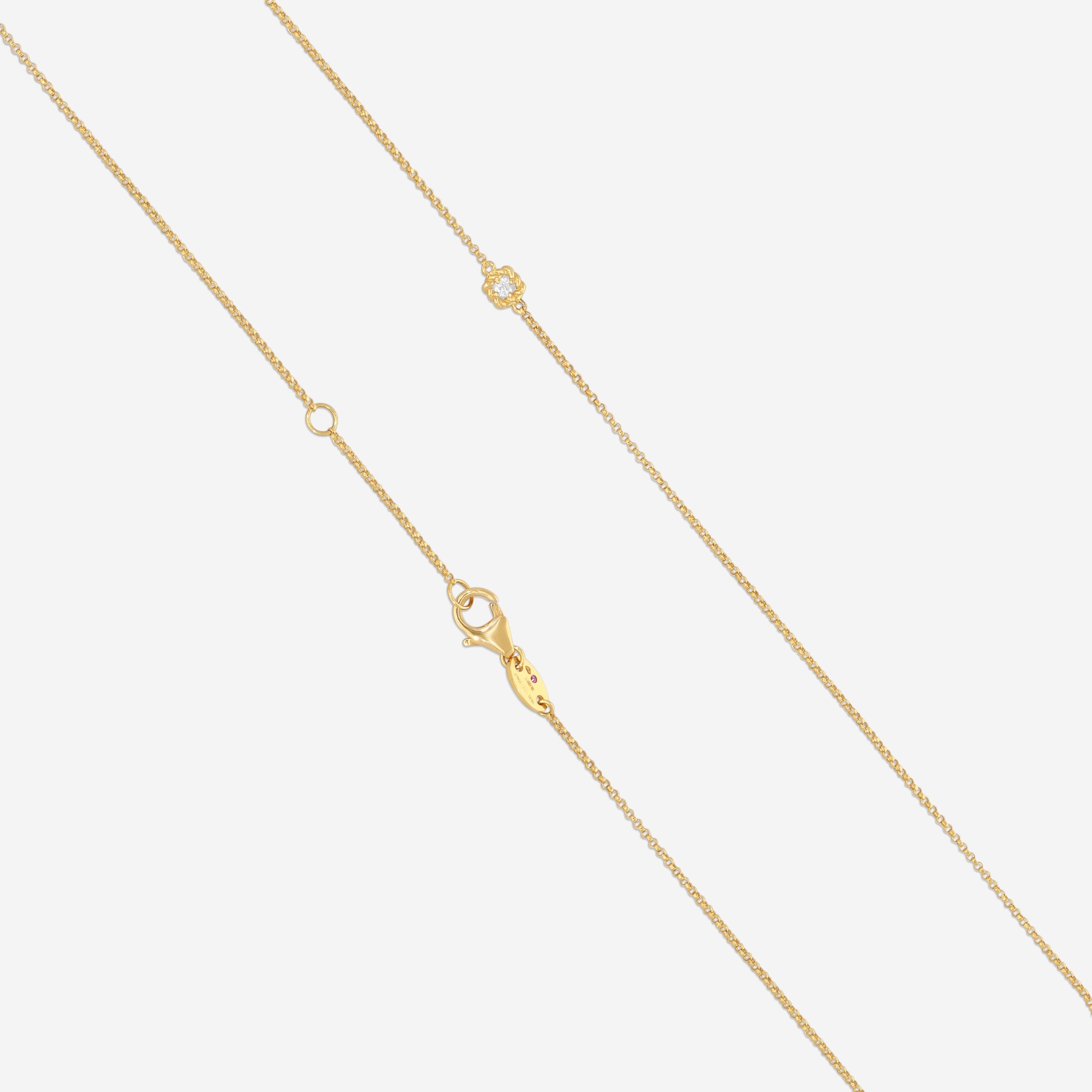 Roberto Coin New Barocco 18K Yellow & White Gold Diamond Pendant Necklace 7771466AJCHX