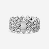 Roberto Coin Roman Barocco 18K White Gold Diamond Ring Sz. 6.5 7771650AW65X