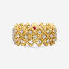 Roberto Coin Roman Barocco 18K Yellow Gold Diamond Ring Sz. 6.5 7771650AY65X
