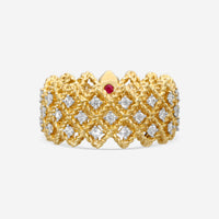 Roberto Coin Roman Barocco 18K Yellow Gold Diamond Ring Sz. 6.5 7771650AY65X