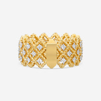 Roberto Coin Roman Barocco 18K Yellow Gold Diamond Ring Sz. 6.5 7771650AY65X
