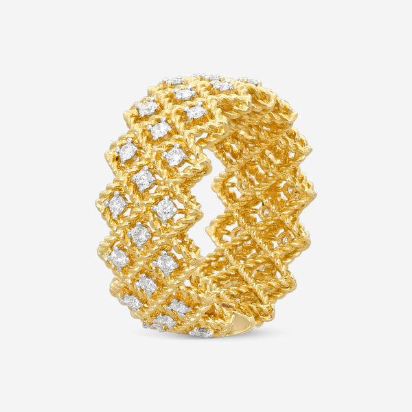 Roberto Coin Roman Barocco 18K Yellow Gold Diamond Ring Sz. 6.5 7771650AY65X