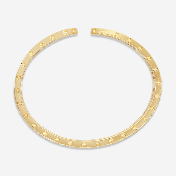Roberto Coin Pois Moi 18K Yellow Gold Diamond Bangle Bracelet 7771692AYBAX