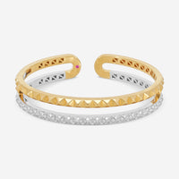 Roberto Coin Obelisco 18K Yellow & White Gold Diamond Double Bangle Bracelet 7771780AJBAX - THE SOLIST