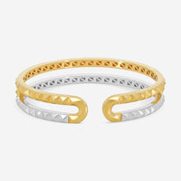Roberto Coin Obelisco 18K Yellow & White Gold Diamond Double Bangle Bracelet 7771780AJBAX - THE SOLIST