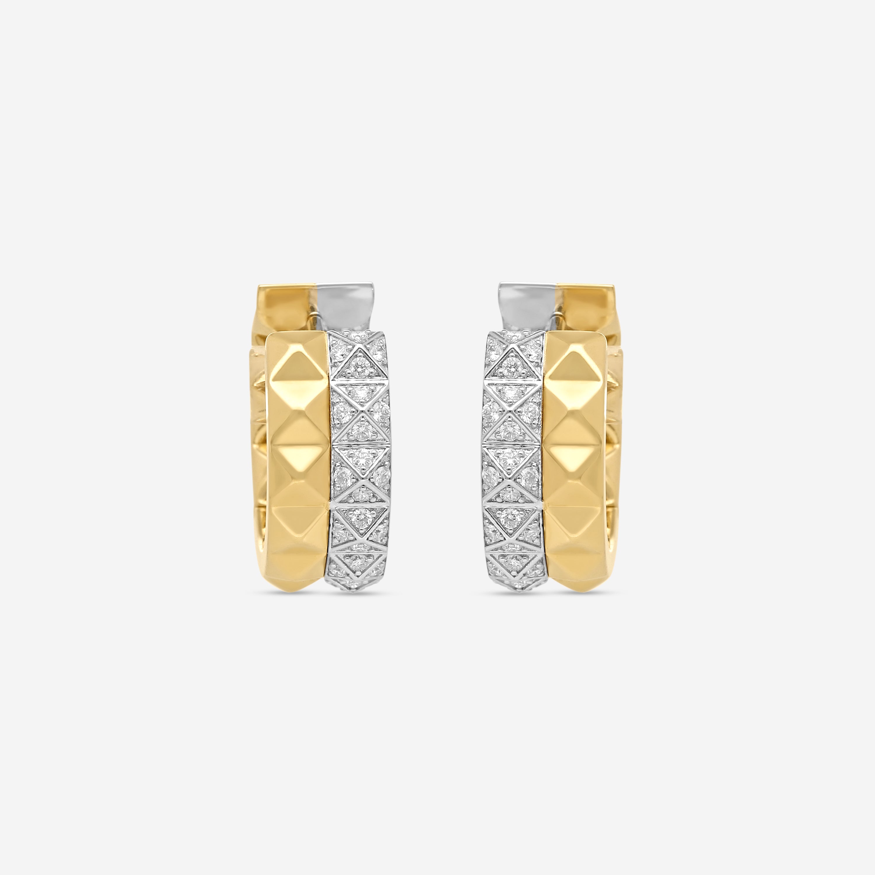 Roberto Coin Obelisco 18K Yellow & White Gold Diamond Earrings 7771787AJERX - THE SOLIST