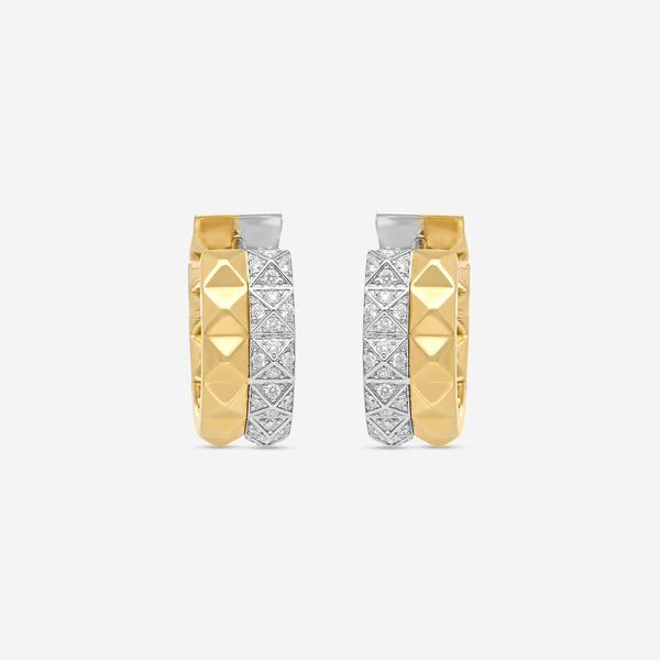 Roberto Coin Obelisco 18K Yellow & White Gold Diamond Earrings 7771787AJERX
