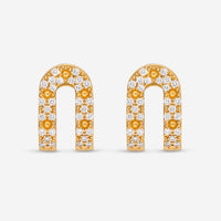 Roberto Coin Double Symphony 18K Yellow Gold Diamond Pois Mois Earrings 7771808AYERX