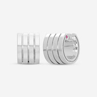 Roberto Coin Portofino 18K White Gold 4-Row Hoop Earrings 7771883AWER0