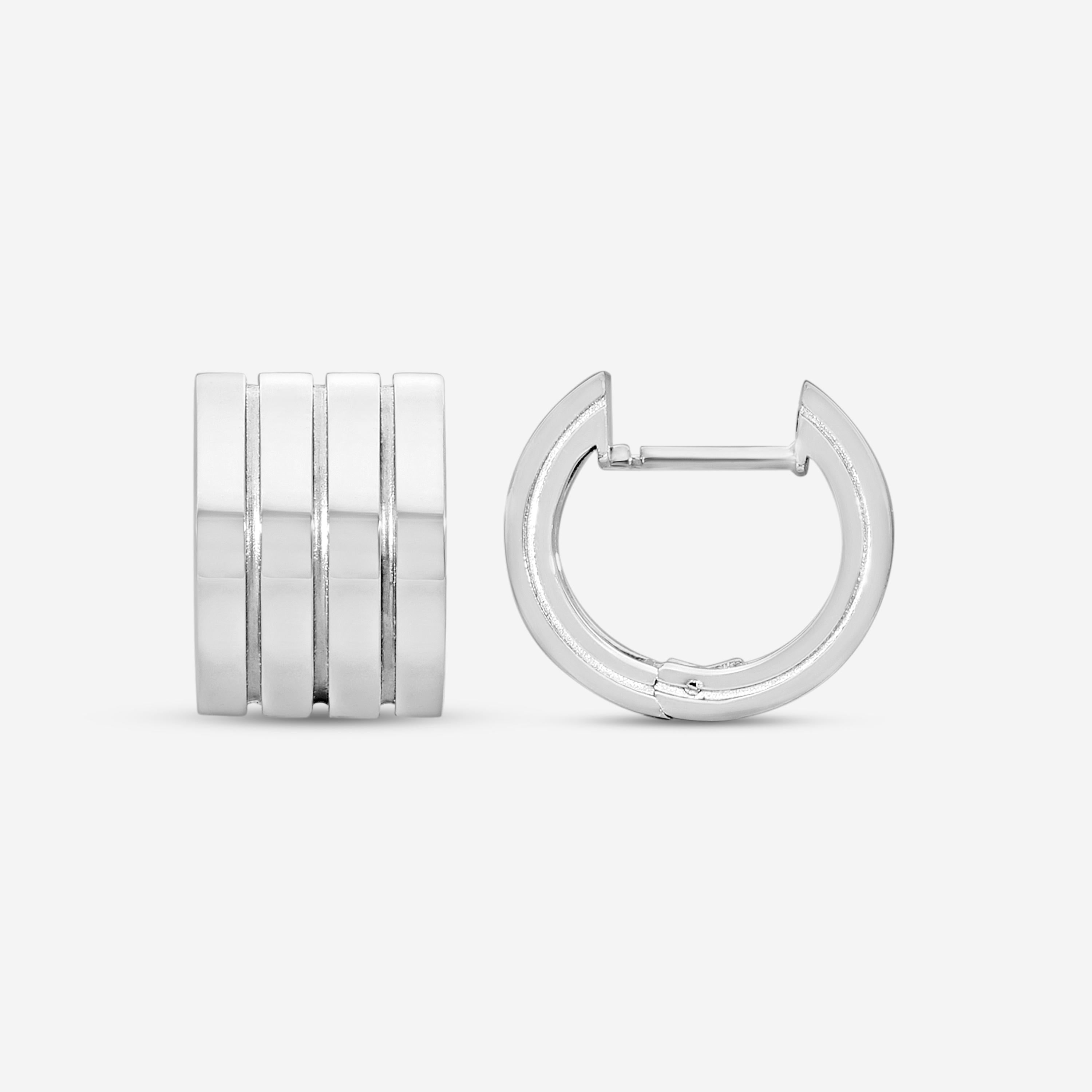 Roberto Coin Portofino 18K White Gold 4-Row Hoop Earrings 7771883AWER0
