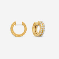 Roberto Coin Portofino 18K Yellow Gold Two-Row Diamond Hoop Earrings 7771884AYERX - THE SOLIST