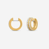 Roberto Coin Portofino 18K Yellow Gold Two-Row Diamond Hoop Earrings 7771884AYERX - THE SOLIST