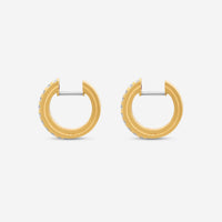 Roberto Coin Portofino 18K Yellow Gold Two-Row Diamond Hoop Earrings 7771884AYERX - THE SOLIST
