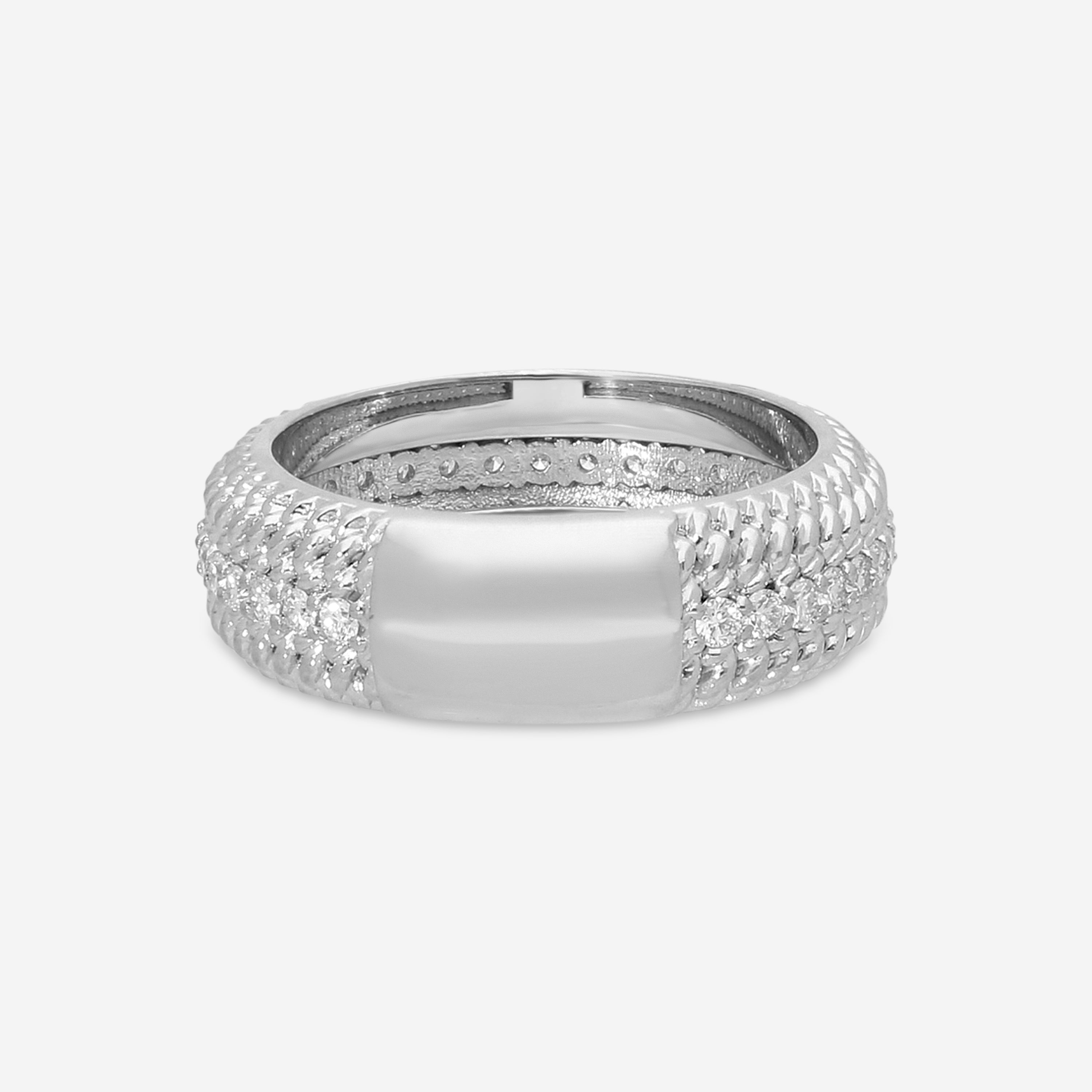 Roberto Coin Opera 18K White Gold Diamond Band Ring Sz. 8.25 7772779AW80X - THE SOLIST