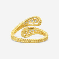 Roberto Coin Byzantine Barocco 18K Yellow Gold Diamond Ring Sz. 6.5 7772810AJ65X