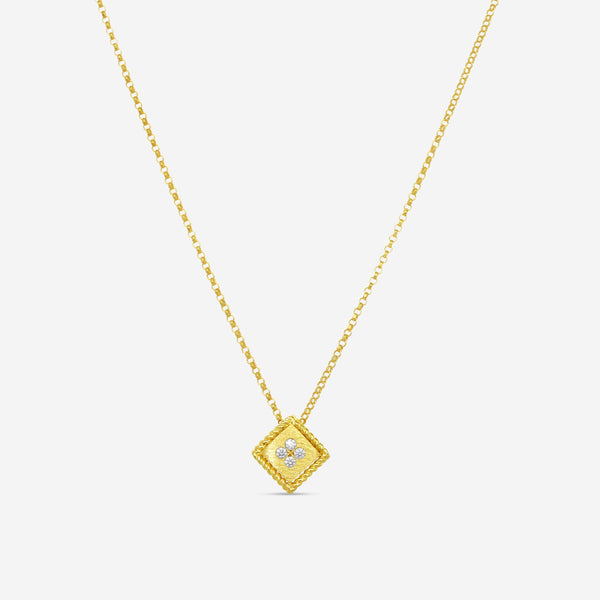 Roberto Coin Palazzo Ducale 18K Yellow Gold Diamond Pendant Necklace 7772873AYCH