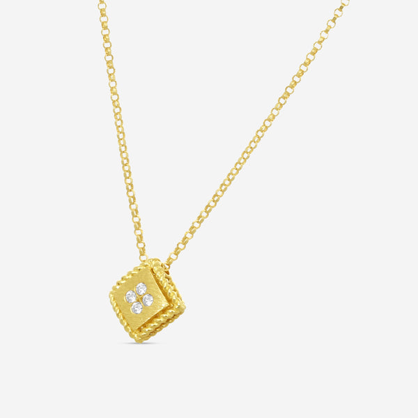 Roberto Coin Palazzo Ducale 18K Yellow Gold Diamond Pendant Necklace 7772873AYCH
