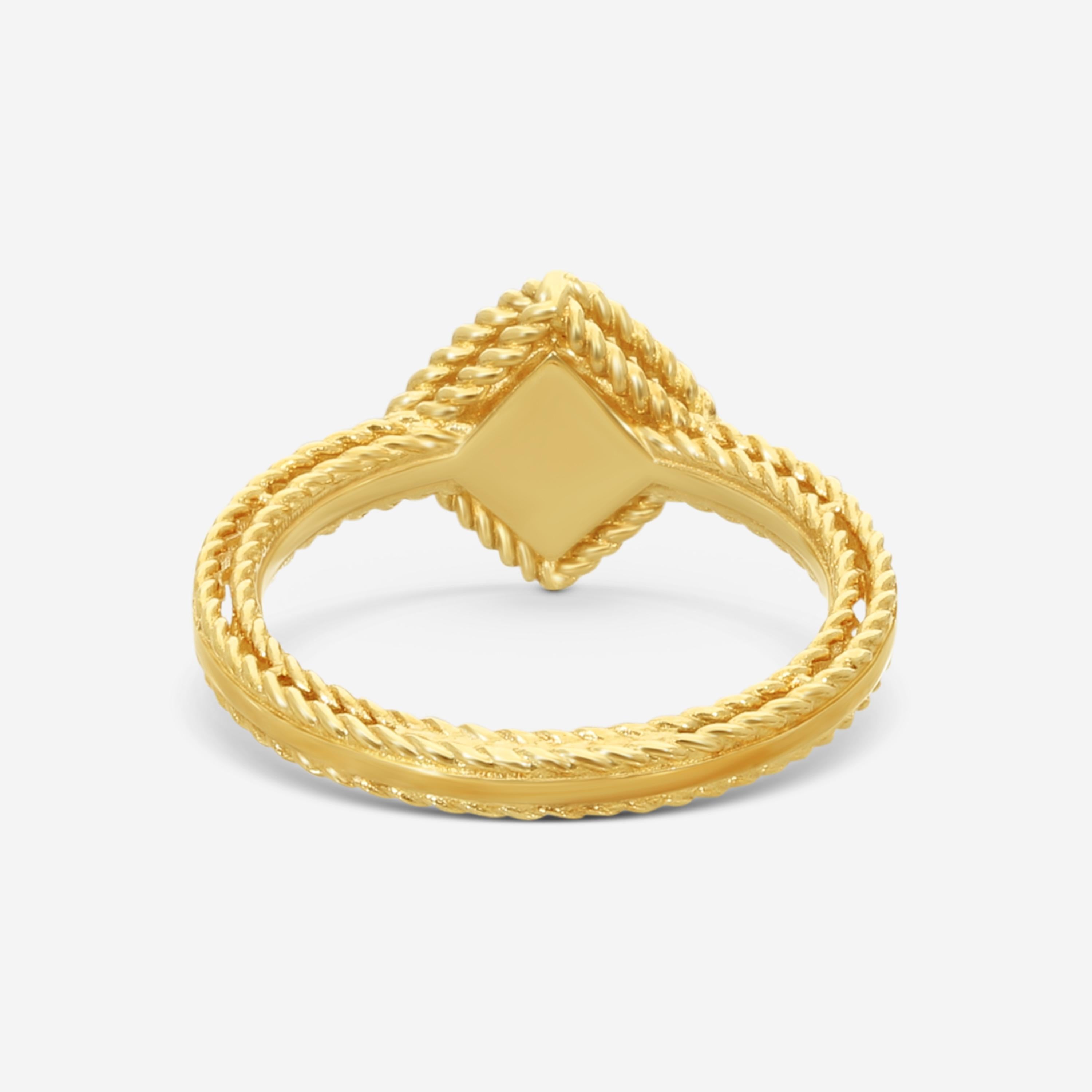 Roberto Coin Palazzo Ducale 18K Yellow Gold Diamond Ring Sz. 6.5 7772886AY65X