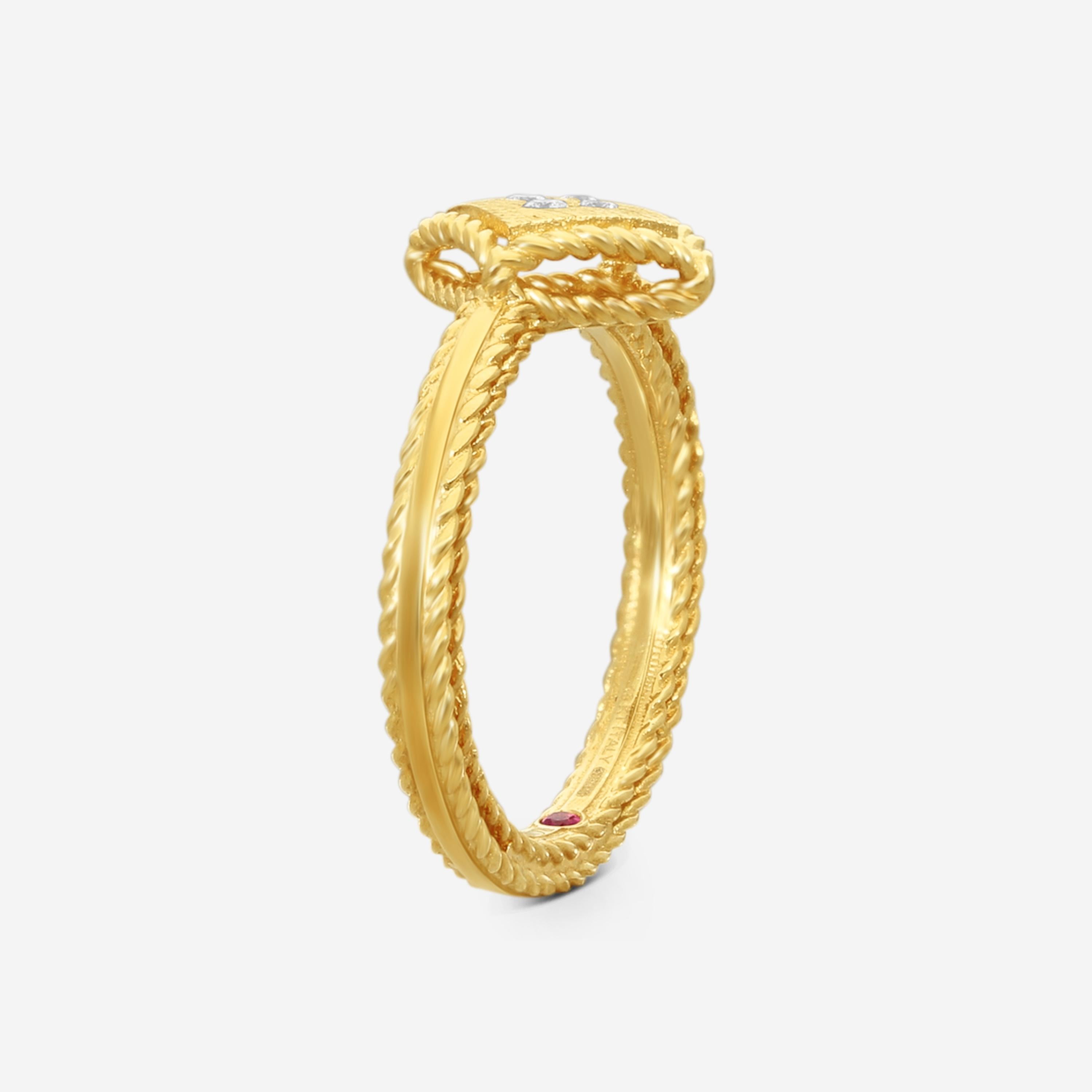 Roberto Coin Palazzo Ducale 18K Yellow Gold Diamond Ring Sz. 6.5 7772886AY65X
