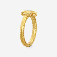 Roberto Coin Palazzo Ducale 18K Yellow Gold Diamond Ring Sz. 6.5 7772886AY65X