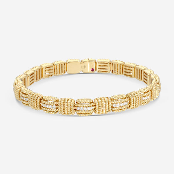 Roberto Coin Opera 18K Yellow Gold Diamond Bangle Bracelet 7772894AYLBX