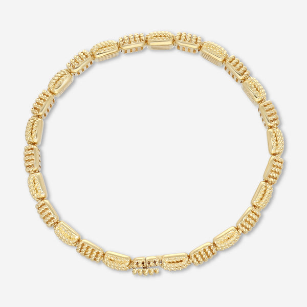 Roberto Coin Opera 18K Yellow Gold Diamond Bangle Bracelet 7772894AYLBX