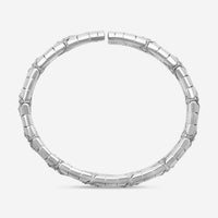 Roberto Coin Royal Princess Flower 18K White Gold Diamond Bangle Bracelet 777291