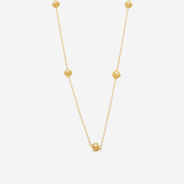 Roberto Coin Palazzo Ducale 18K Yellow Gold Diamond 5-Station Necklace 7772922AYCHX - THE SOLIST