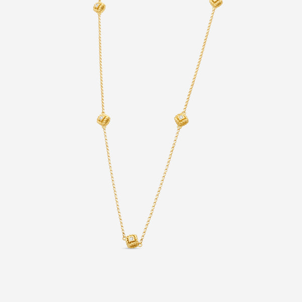 Roberto Coin Palazzo Ducale 18K Yellow Gold Diamond 5-Station Necklace 7772922AYCHX - THE SOLIST
