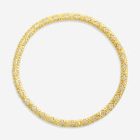 Roberto Coin Royal Princess Flower 18K Yellow Gold Diamond Choker Necklace 77729