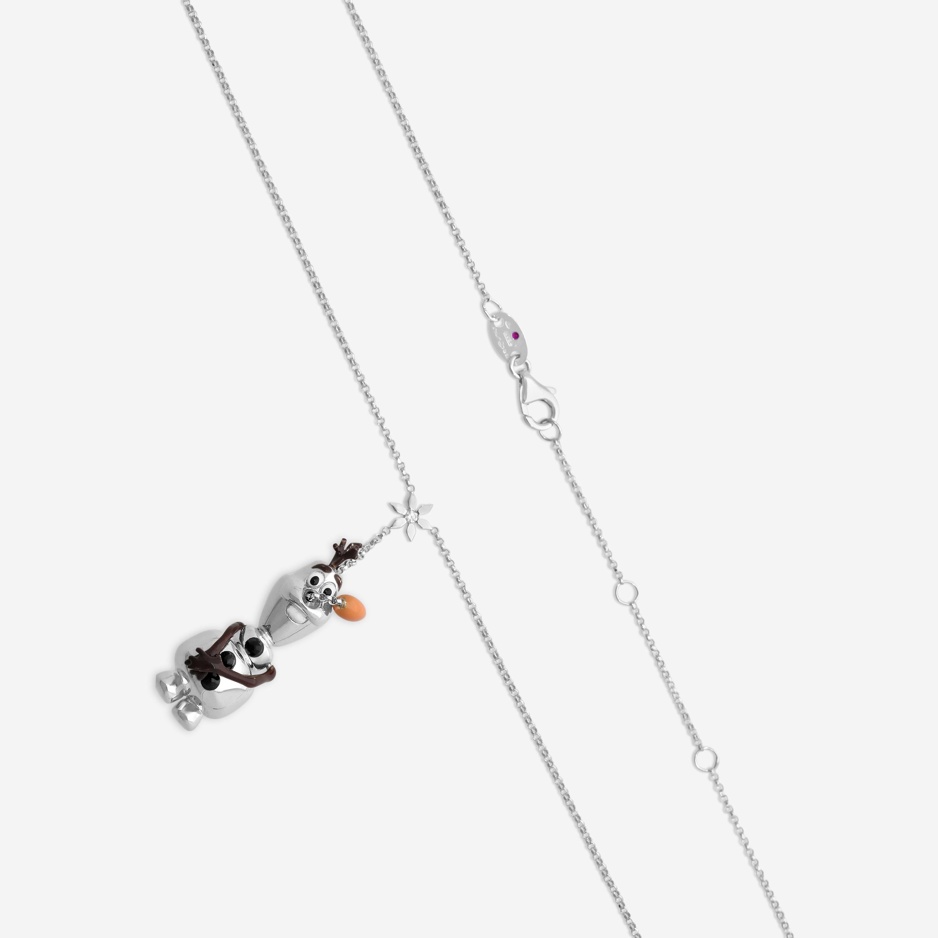 Roberto Coin Olaf Frozen 18K White Gold Diamond Pendant Necklace 7772953AWCHX